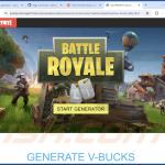 Fortnite V-Bucks Generator versión con apariencia de estafa 4