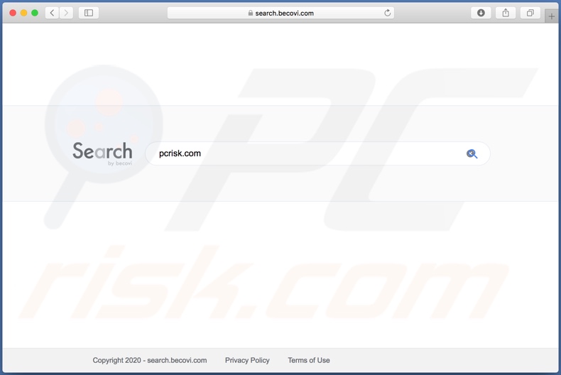 Secuestrador de navegador search.becovi.com en una computadora Mac
