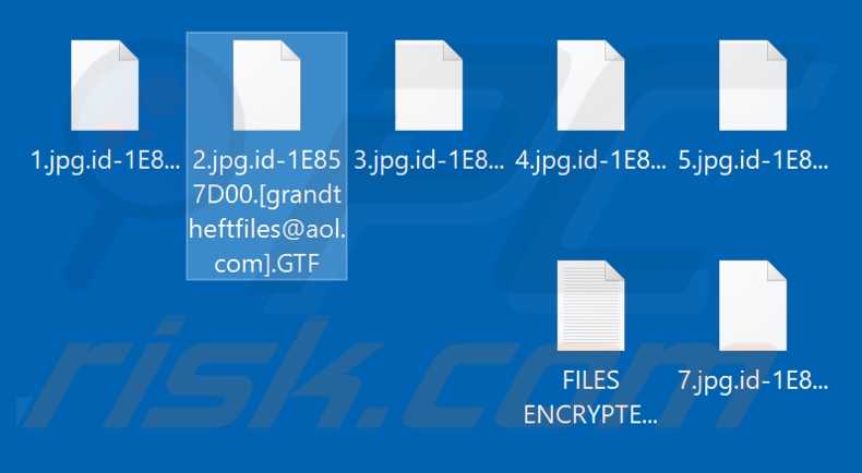 Archivos cifrados por el ransomware Gtf (extensión .GTF)