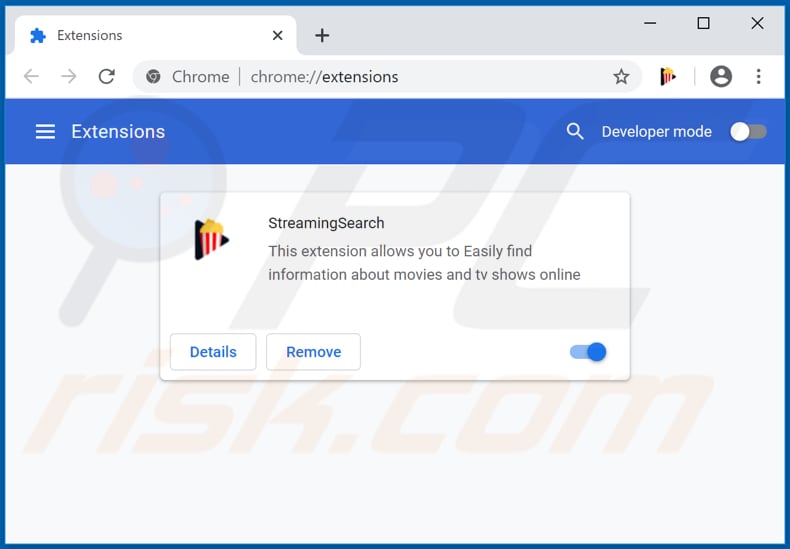 Eliminando las extensiones de Google Chrome relacionadas con streamsrch.com