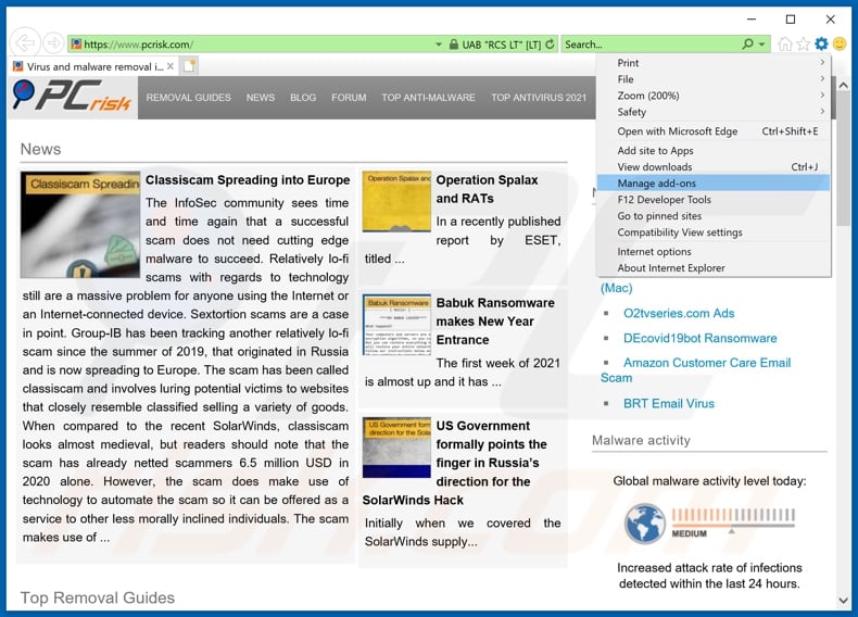 Eliminando los anuncios de SystemMonitor de Internet Explorer paso 1