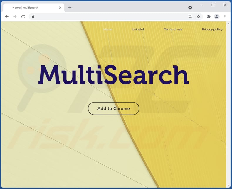 Página de descarga oficial del secuestrador de navegador multisearch[.]live