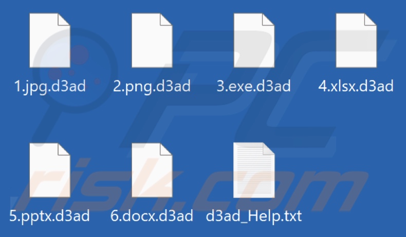 Archivos cifrados por el ransomware D3adCrypt (extensión .d3ad)