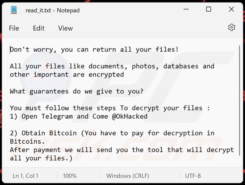 OkHacked ransomware nota de rescate (read_it.txt)