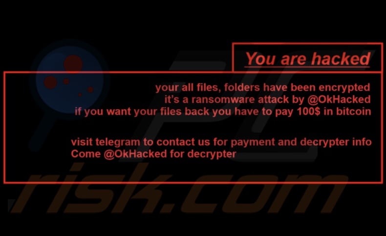 OkHacked ransomware papel pintado