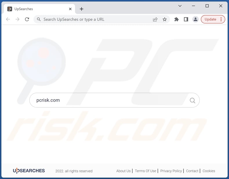 upsearches.com secuestrador del navegador