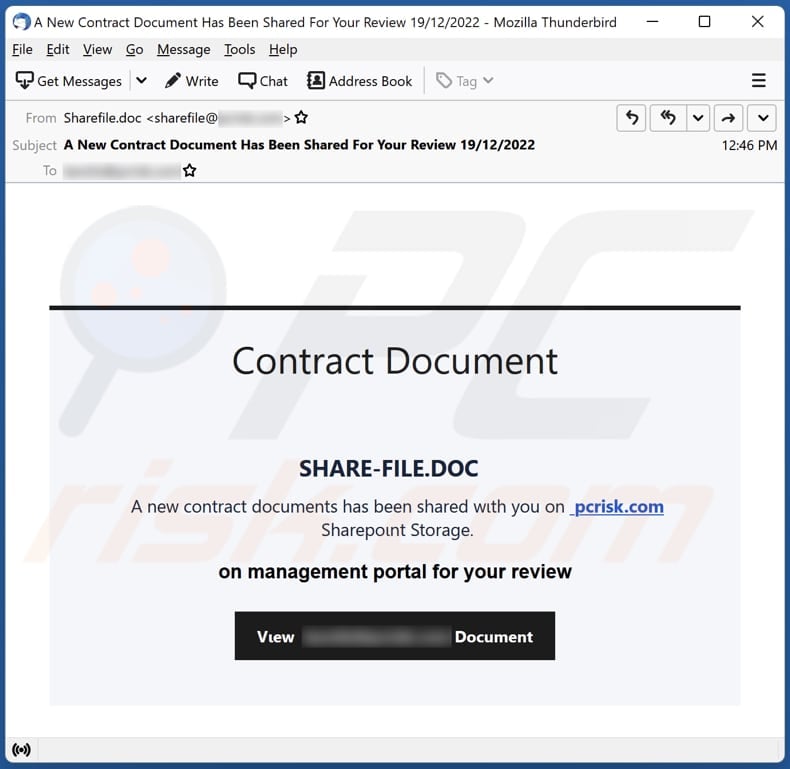 Contract Document email estafa