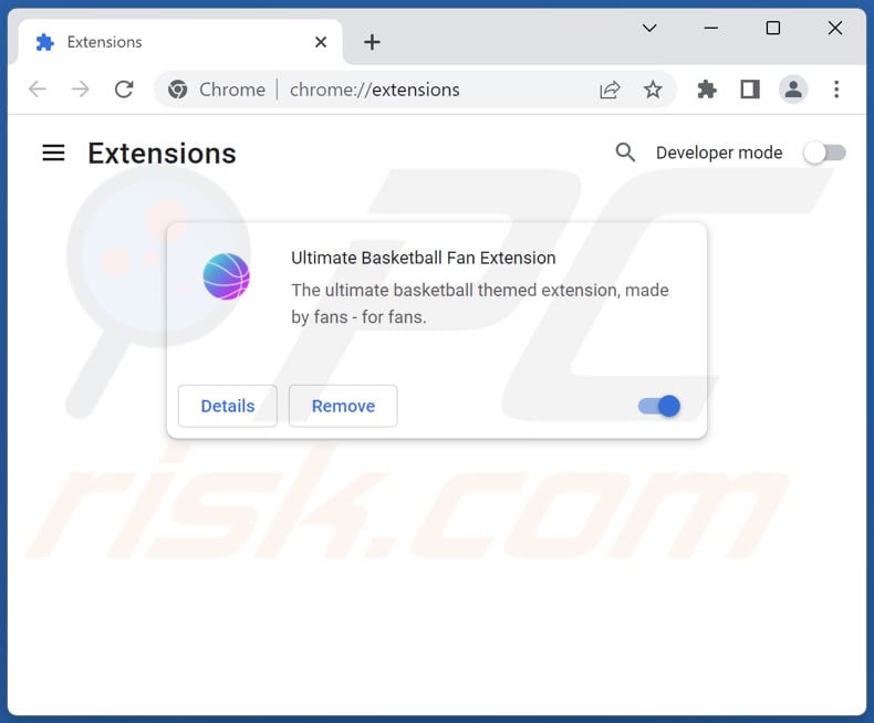 Eliminación de las extensiones de Google Chrome relacionadas con search.basketball-fan.com