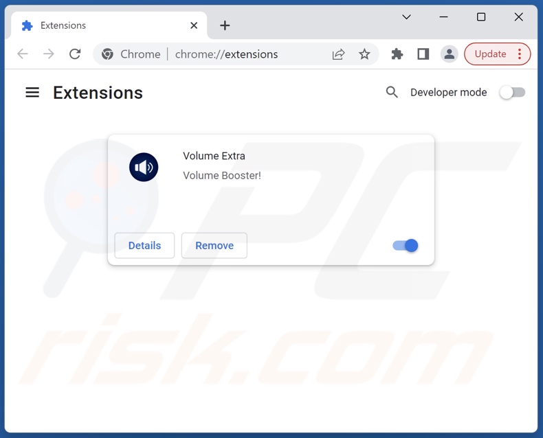 Cómo eliminar las extensiones de Google Chrome relacionadas con masterofvolume.com