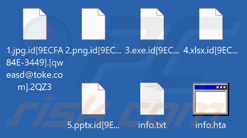 Archivos cifrados por el ransomware 2QZ3 (extensión .2QZ3)