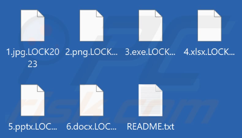 Archivos cifrados por el ransomware LOCK2023 (extensión .LOCK2023)