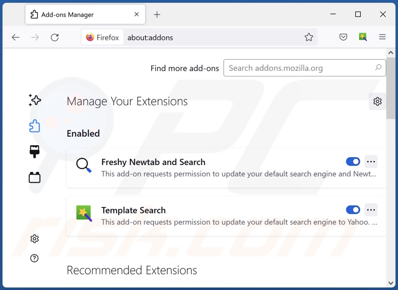 Eliminar extensiones de Mozilla Firefox relacionadas con schcm.com