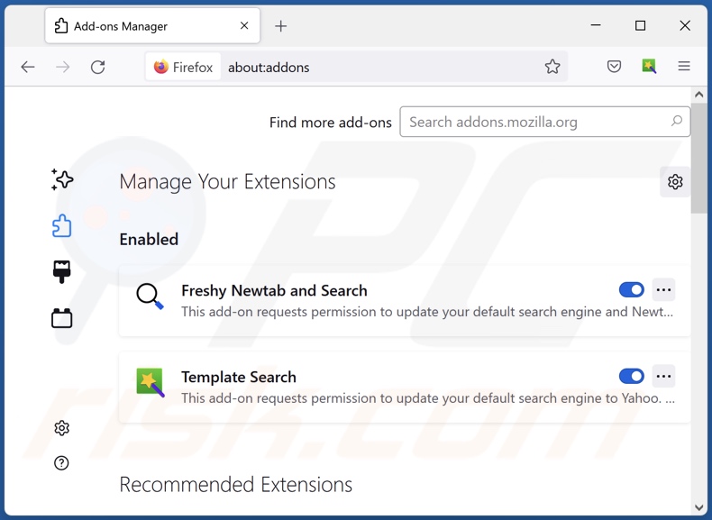 Eliminar extensiones de Mozilla Firefox relacionadas con bangsearch.pro