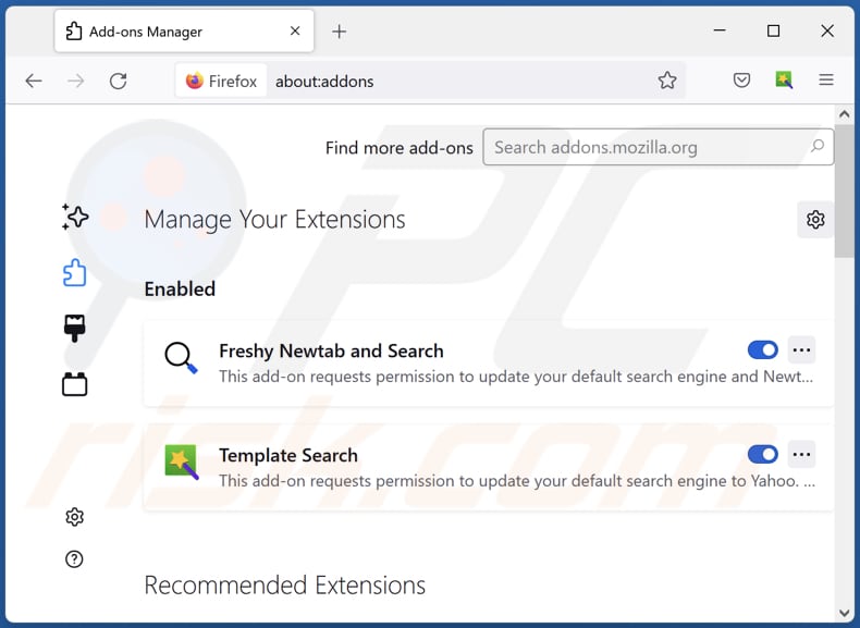 Eliminar extensiones de Mozilla Firefox relacionadas con extremenewtab.com