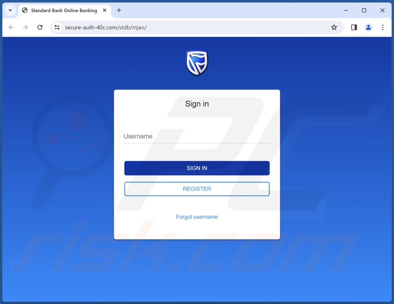 Standard Bank IT3(b) Policy correo electrónico fraudulento promovido sitio de phishing