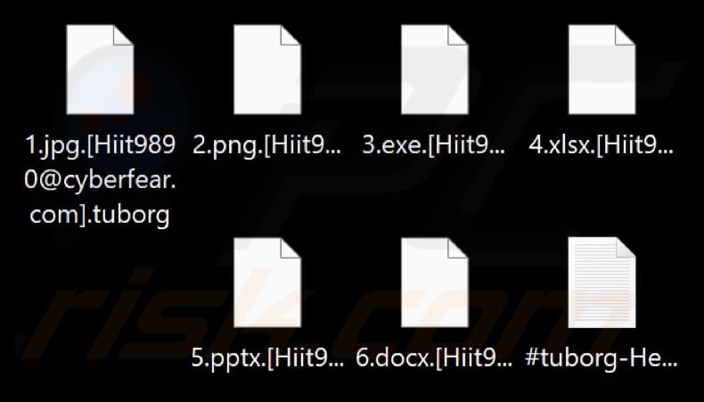 Archivos cifrados por el ransomware Tuborg (extensión .tuborg)