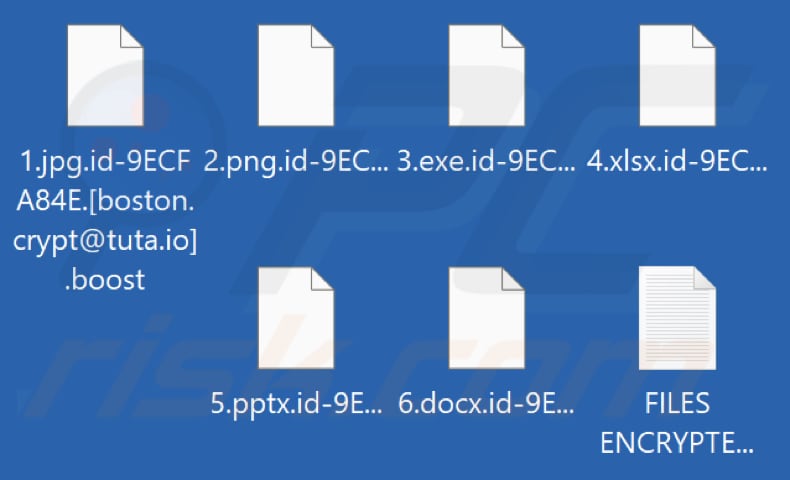 Archivos encriptados por el ransomware Boost (extensión .boost)