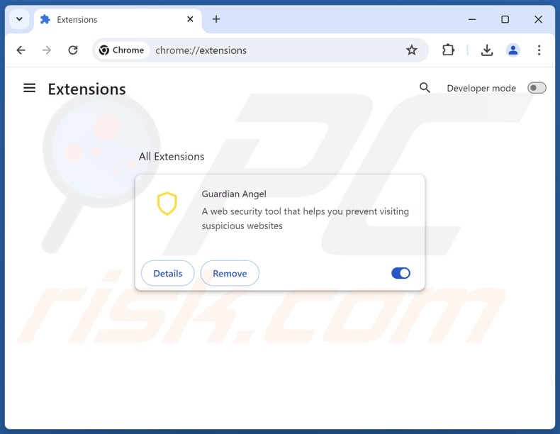 Eliminación del secuestrador del navegador Ángel de la Guarda de Google Chrome 2