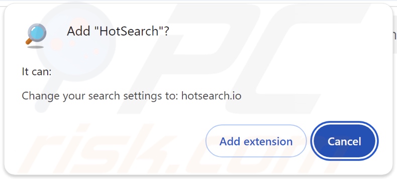 HotSearch secuestrador del navegador pidiendo permisos