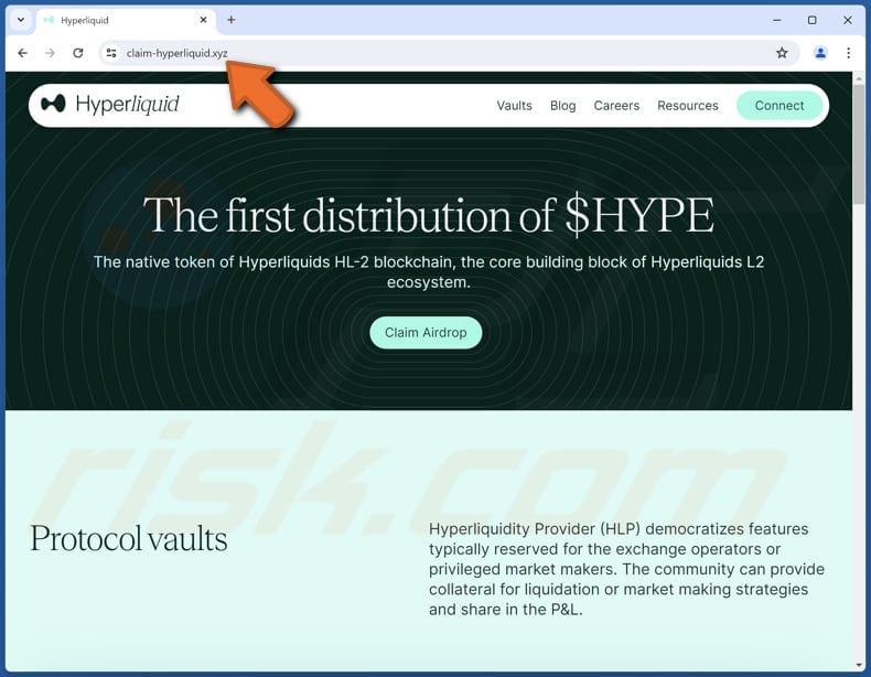 Hyperliquid ($HYPE) Airdrop estafa