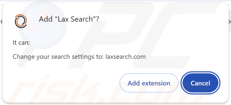 El secuestrador del navegador Lax Search solicita permisos