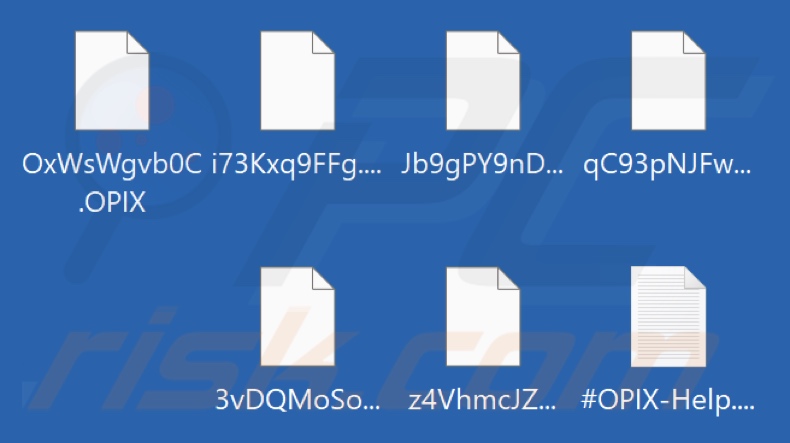 Archivos encriptados por el ransomware OPIX (extensión .OPIX)