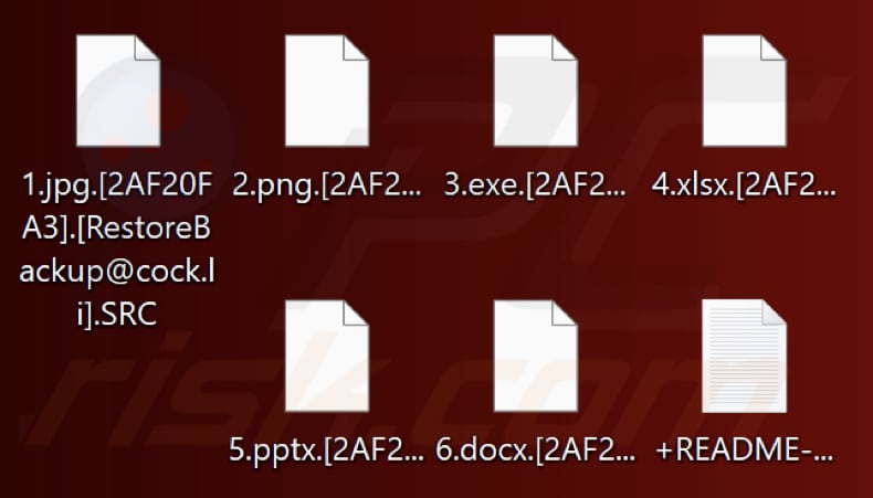 Archivos cifrados por el ransomware SRC (extensión .SRC)