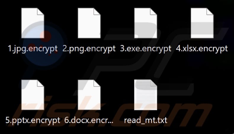 Archivos encriptados por el ransomware Anonymous Arabs (extensión .encrypt)