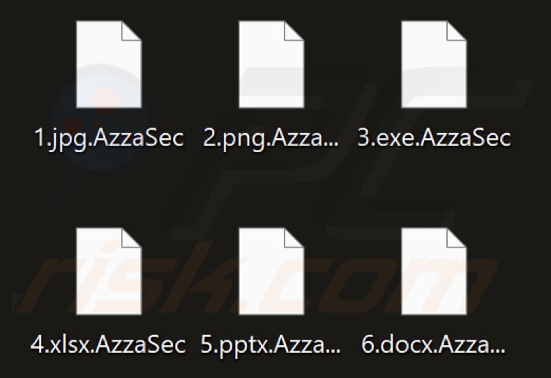 Archivos cifrados por el ransomware AzzaSec (extensión .AzzaSec)