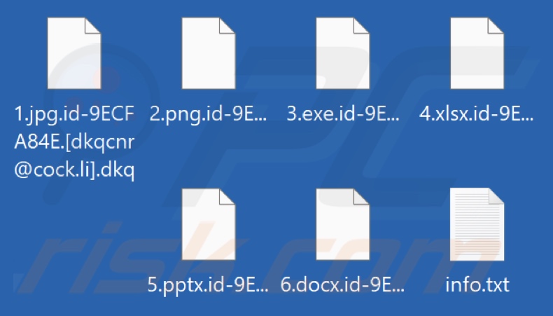 Archivos cifrados por el ransomware Dkq (extensión .dkq)