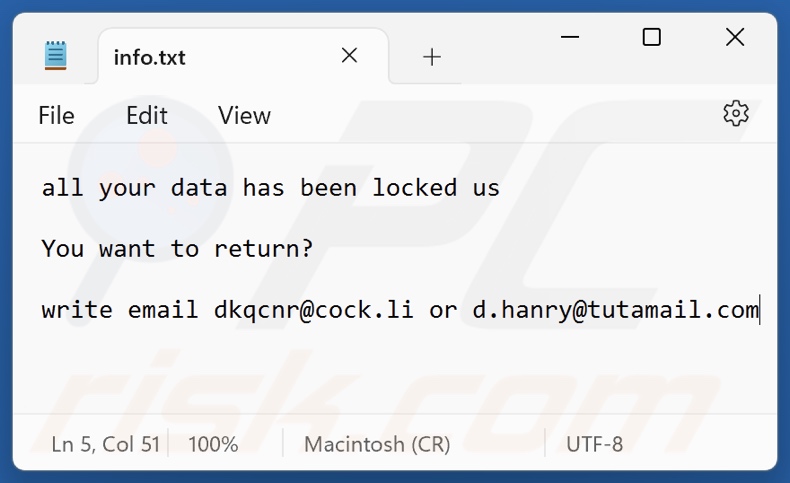Dkq ransomware archivo de texto (info.txt)