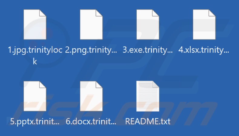 Archivos cifrados por el ransomware Trinity (extensión .trinitylock)