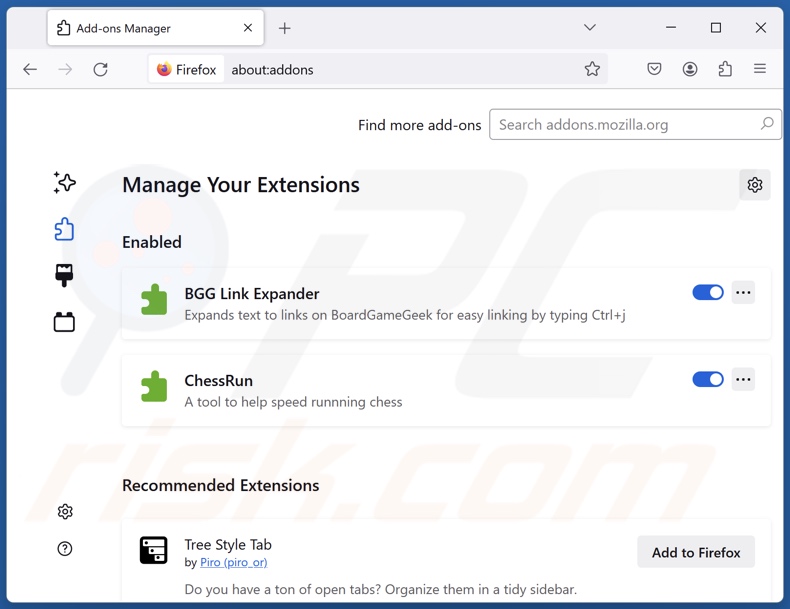 Eliminar las extensiones de Mozilla Firefox relacionadas con findflarex.com