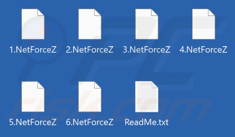 Archivos cifrados por el ransomware NetForceZ (extensión .NetForceZ)