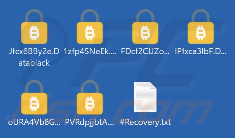 Archivos cifrados por el ransomware Datablack (extensión .Datablack)