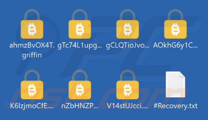 Archivos cifrados por el ransomware Griffin (extensión .griffin)