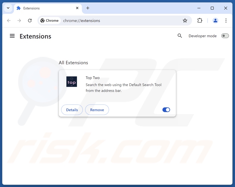 Eliminación de las extensiones de Google Chrome relacionadas con toptosearch.com