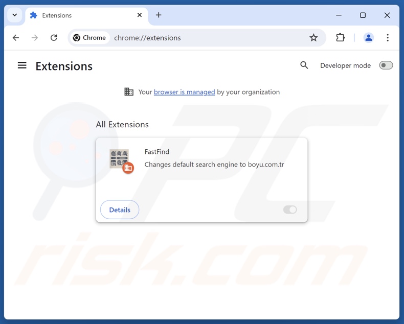 Eliminación de las extensiones de Google Chrome relacionadas con findflarex.com