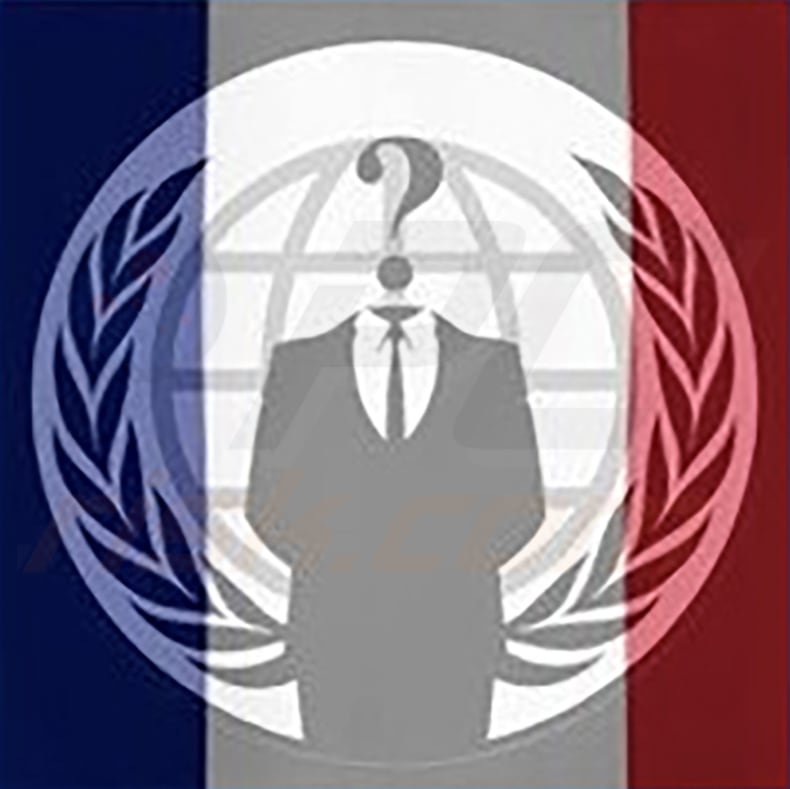 Anonymous France ransomware papel pintado