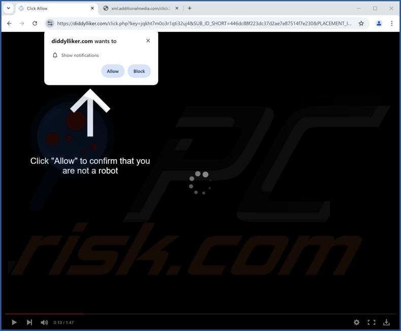 diddylliker[.]com pop-up redirects