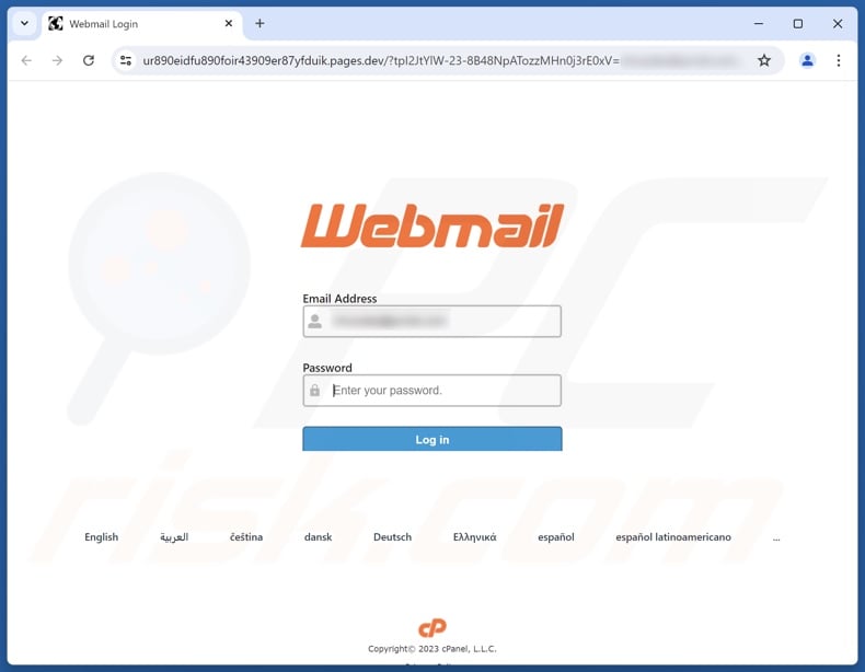 Email Password Expiration correo electrónico fraudulento promovido sitio de phishing