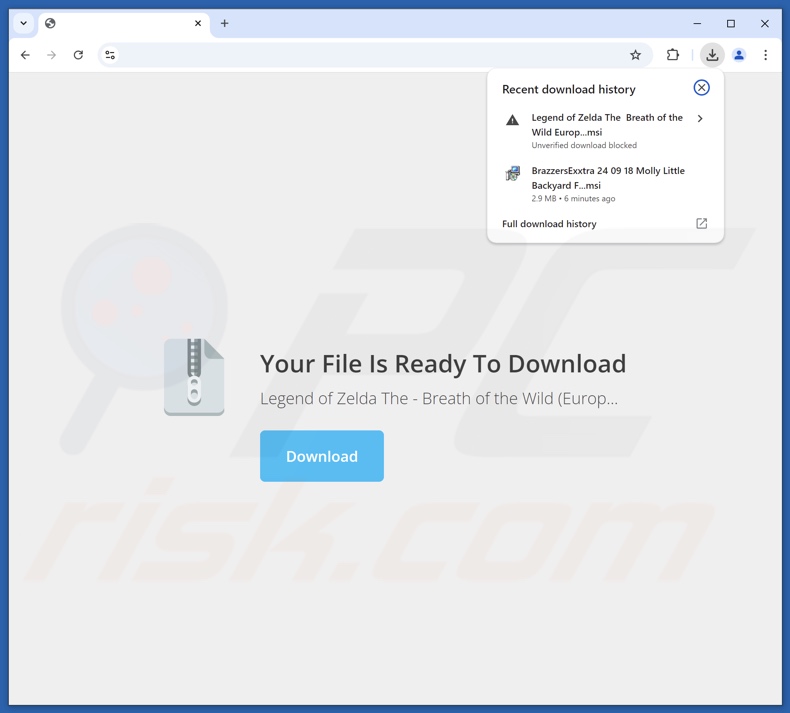 Sitio web fraudulento utilizado para promocionar el secuestrador de navegadores InstantQuest