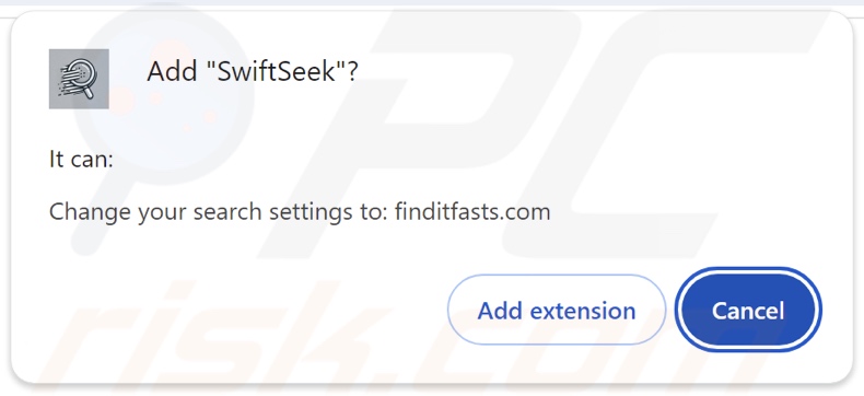 SwiftSeek secuestrador del navegador pidiendo permisos