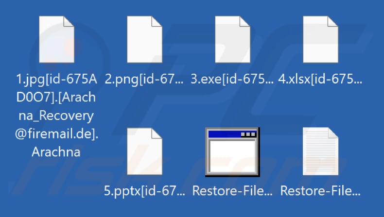 Archivos cifrados por el ransomware Arachna (extensión .Arachna)
