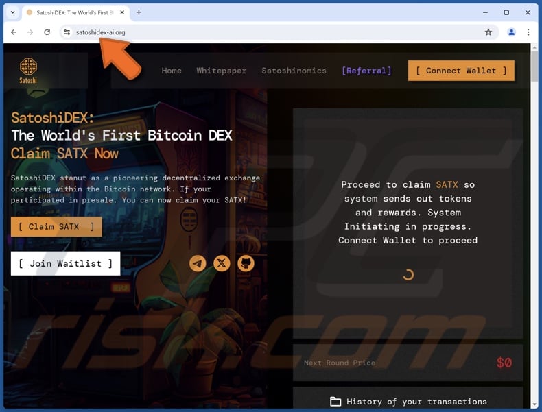 Claim SatoshiDEX (SATX) estafa