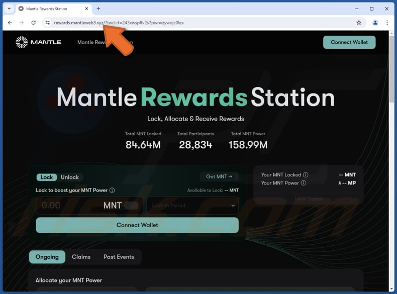 Mantle Rewards Station estafa