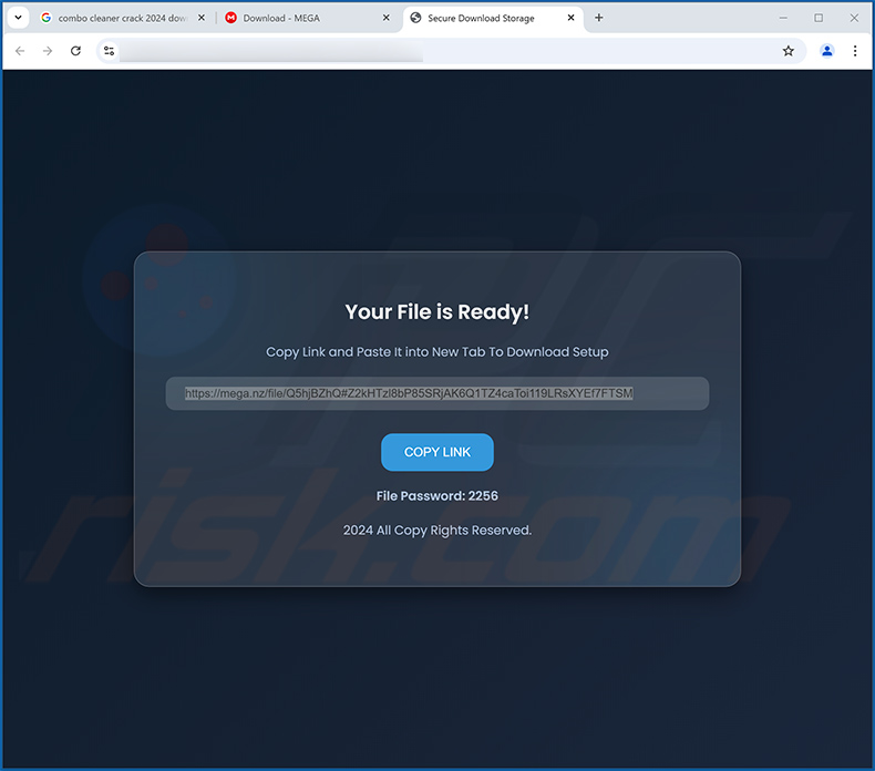 Sitio web falso de descarga de cracks que difunde UC Browser