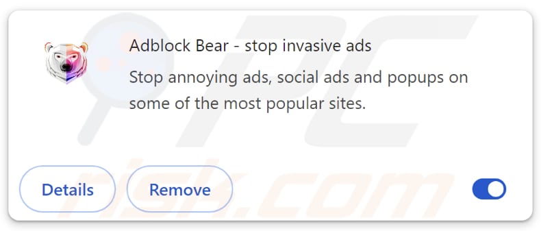 Adblock Bear - stop invasive ads permisos