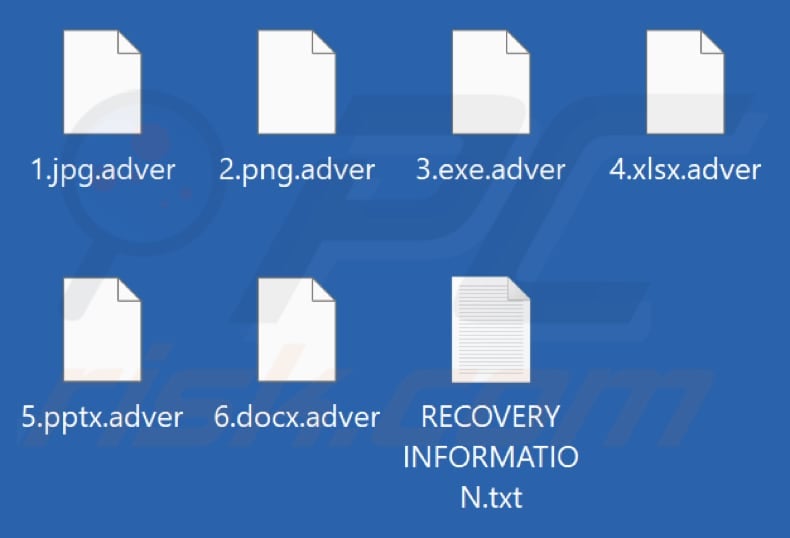 Archivos cifrados por el ransomware Adver (extensión .adver)