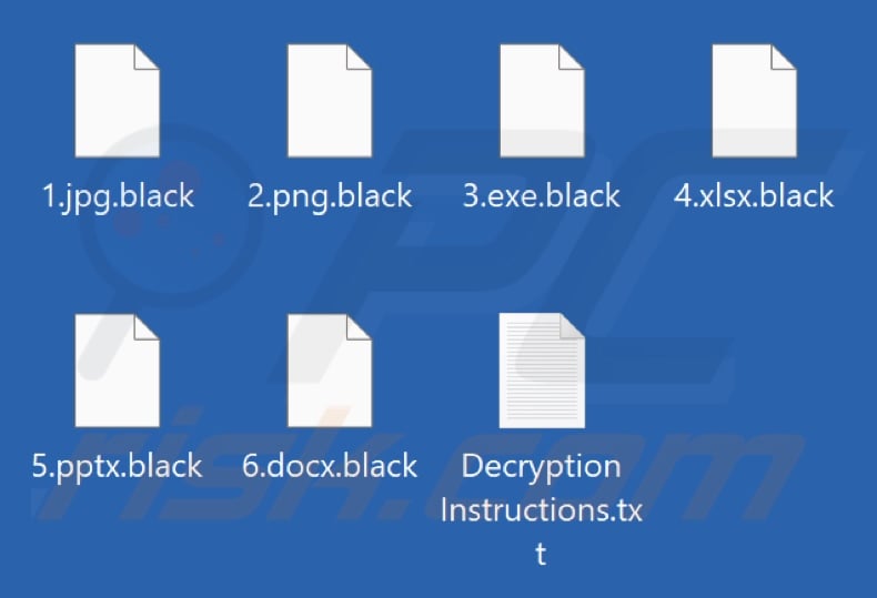 Archivos encriptados por el ransomware Black (Prince) (extensión .black)